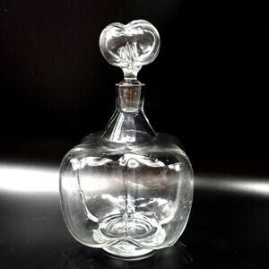 Orrefors Petite Bottle Decanter Liquor Blown Glass Stopper Cordial Bar Swedish